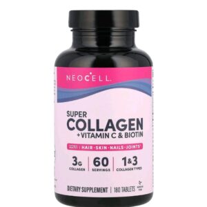 Neocell Super Collagen + Vitamin C & Biotin, 180 Tablets
