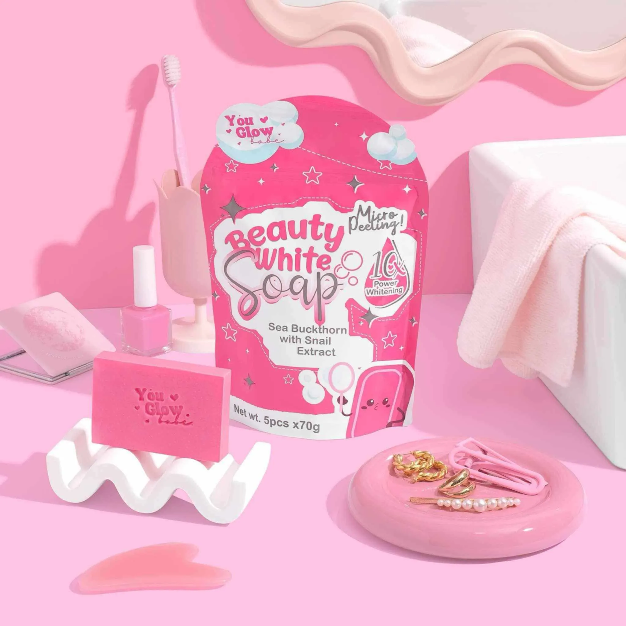 You Glow Babe Beauty White Soap - 70g x 5 Pcs